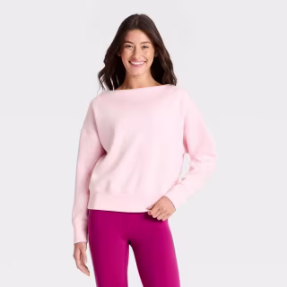 All in Motion Airy Sleek Boatneck Sweatshirt