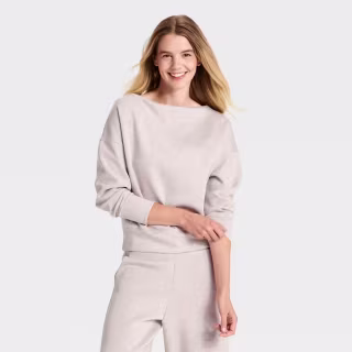 All in Motion Airy Sleek Boatneck Sweatshirt