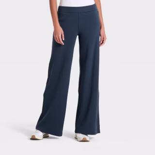 Universal Thread Mid-Rise Ribbed Straight Full Leg Pull-On Pants
