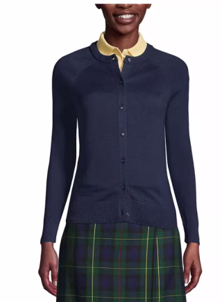 Lands' End Women's Cotton Modal Cardigan Sweater