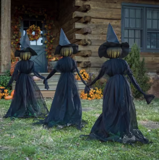 The Twillery Co. LED Witch Garden Stake (Set of 3)