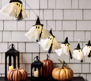 Lit Witch Ghost String Lights