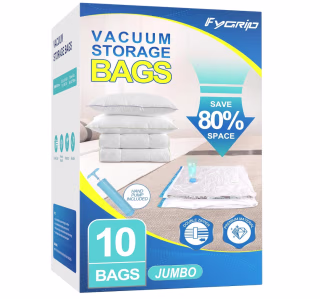 Fygrip Space Saver Vacuum Storage Bags with Hand Pump