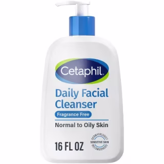 Cetaphil Fragrance Free Daily Face Wash Cleanser for Normal to Oily Skin
