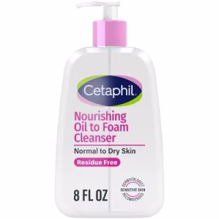 Cetaphil Nourishing Oil to Foam Face Wash Cleanser & Makeup Remover
