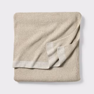 Threshold – A Collection with @ThisOakHouse Stripe Knit Cozy Throw Blanket
