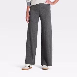 Universal Thread Mid-Rise Ribbed Straight Full Leg Pull-On Pants