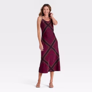 A New Day Burgundy Slip Maxi Dress