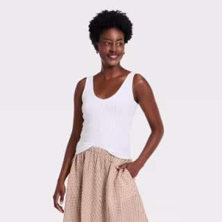 Universal Thread Western Lace Trim Pointelle Tank Top