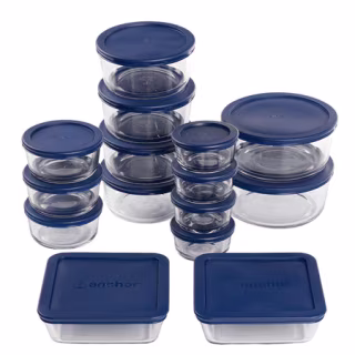 Anchor Hocking Glass Food Storage Container Set (30 Piece)