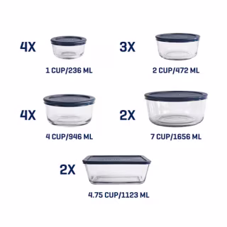 Anchor Hocking Glass Food Storage Container Set (30 Piece)