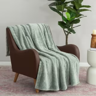 Better Homes & Gardens Textured Velvet Plush Soft Fleece Throw Blanket