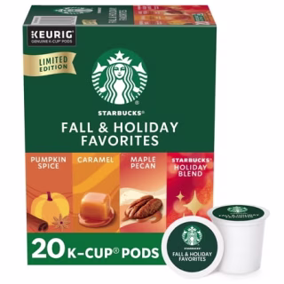 Starbucks Fall & Holiday Favorites Keurig Coffee Pods 20-Pack