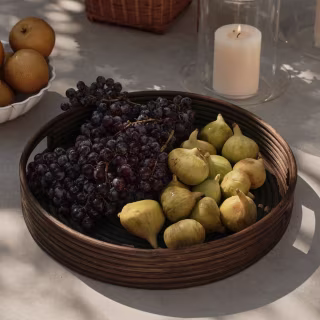 Threshold – A Collection with @ThisOakHouse Round Woven Rattan Tray