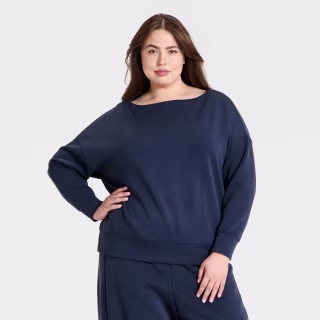 All in Motion Airy Sleek Boatneck Sweatshirt