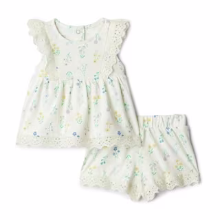 Amazon Essentials x Sofia Grainge Cotton Eyelet Top & Shorts Play Set