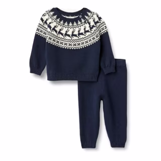 Amazon Essentials x Sofia Grainge Cotton-Nylon Knit Sweater Set