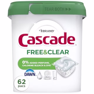 Cascade Free & Clear Dishwasher Pods