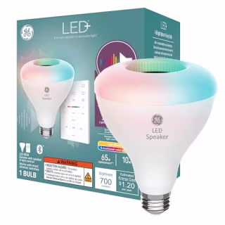 GE LED+ Color Changing Speaker LED Light Bulb, BR30