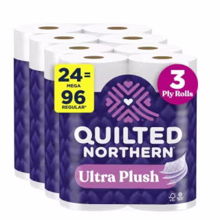 Quilted Northern Toilet Paper, 24 Mega Rolls