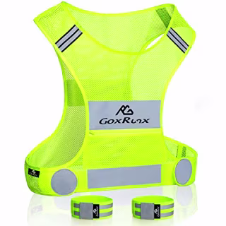 GoxRunx Reflective Running Vest with Arm Bands