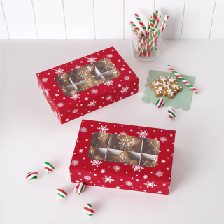 Wondershop Christmas Gift Boxes Red (6 Pack)