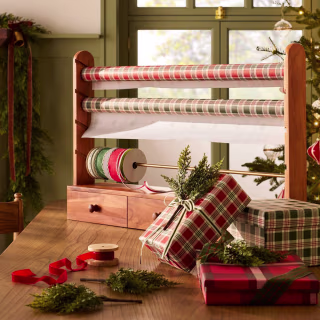 Hearth & Hand with Magnolia Cedar Christmas Gift Toppers with Ribbon Spool (4 Count)