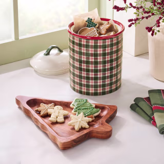 Hearth & Hand with Magnolia Christmas Tree Wood Serve Plate
