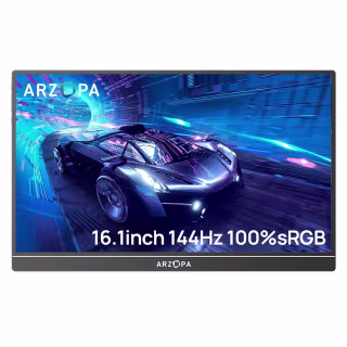 Arzopa FHD IPS Display, 144Hz, Portable Gaming Monitor (16.1 Inch)