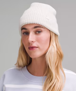 Close-Fit Wool-Blend Ribbed Knit Beanie