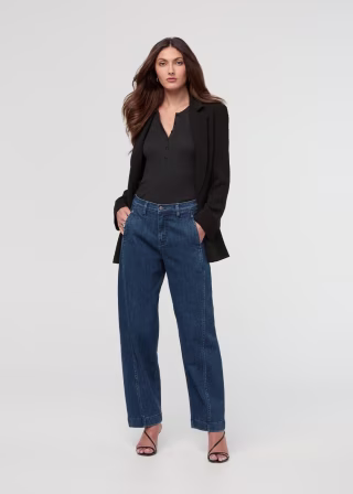 Duer Performance Denim+ High Rise Barrel Jeans