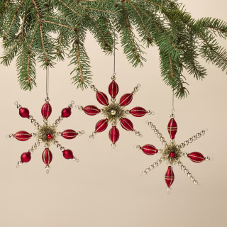 Hearth & Hand with Magnolia Starburst Christmas Ornament Set (3 Pack)