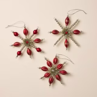 Hearth & Hand with Magnolia Starburst Christmas Ornament Set (3 Pack)