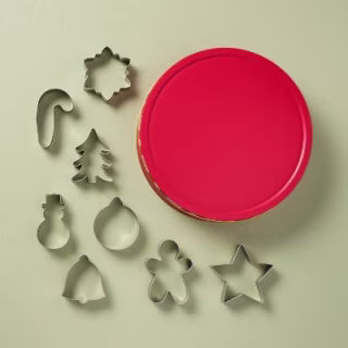 Hearth & Hand with Magnolia Cookie Cutter Kit Merry Christmas Tin