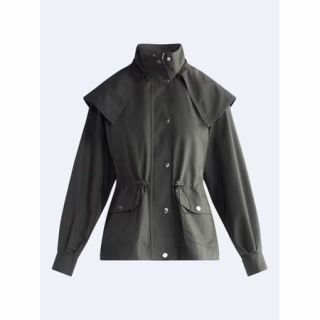 Free Assembly Cinched Utility Jacket with Hood
