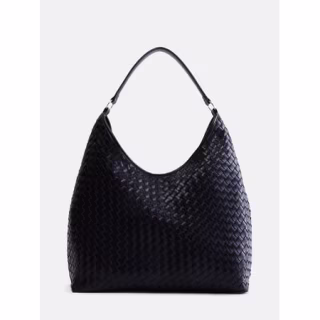 Scenario Faux Leather Woven Hobo Bag