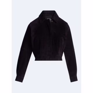Scoop Cropped Suede Jacket