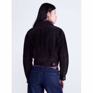Scoop Cropped Suede Jacket