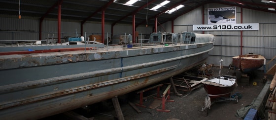 Image: German E-boat being restored at Millbrook, England