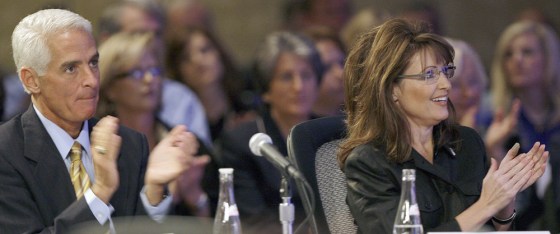 Image: Charlie Crist, Sarah Palin