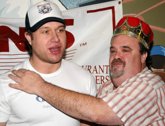 Image: Potato pancake eating contest winner Pete Czerwinski