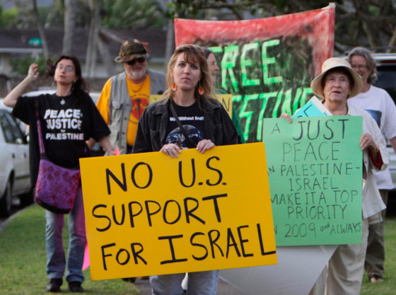 Image: Demonstrators outside of President-Elect Barack Obama's Hawaii vacation home