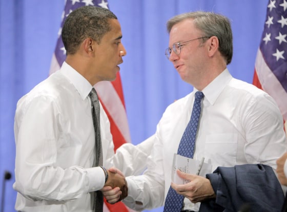 Image: Barack Obama, Eric Schmidt