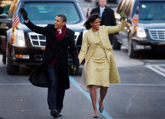 Image: Obamas at the parade