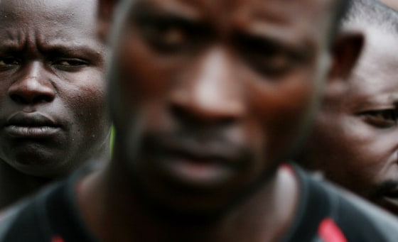 Image: Former military rebels and their families