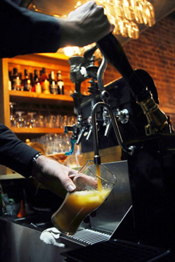 Brooklyn's elegant Beer Table serves local brews that include Captain Lawrence and Sixpoint.