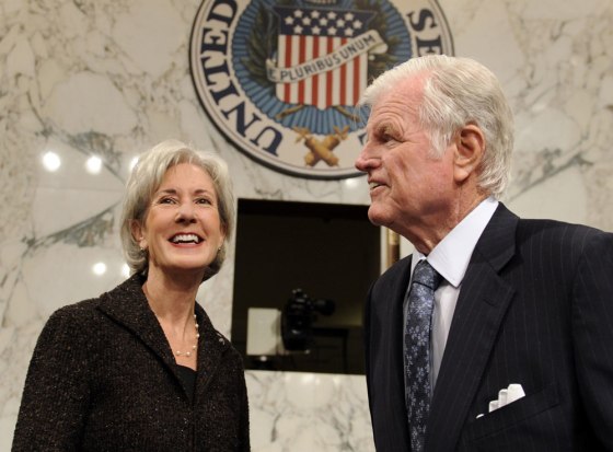 Image: Edward Kennedy, Kathleen Sebelius