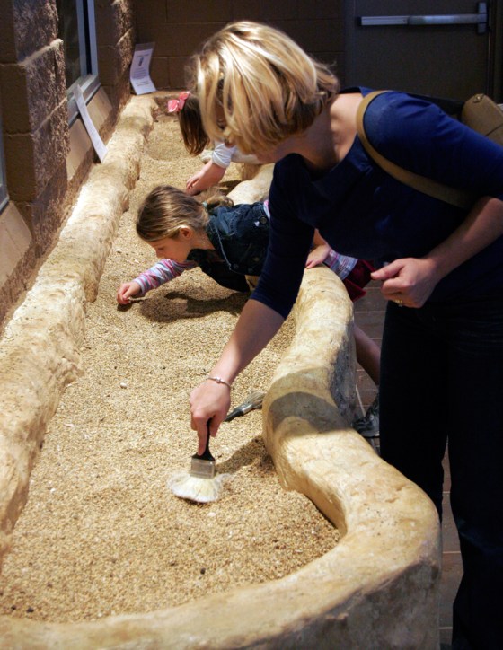 Image: Digging for fossils at the Science Museum in Georgia