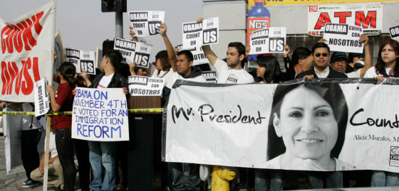 Image: Pro-immigration activists