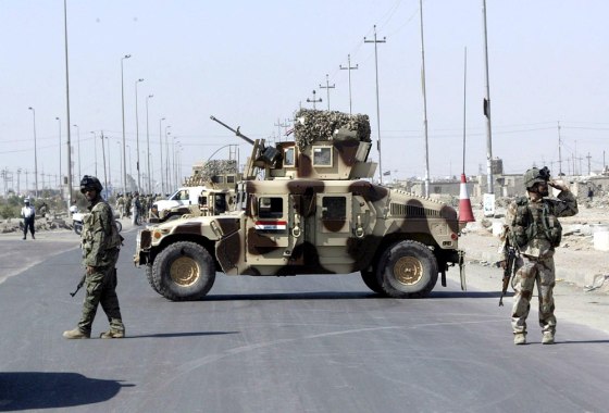 Image: Bomb attack against British troops in Basra